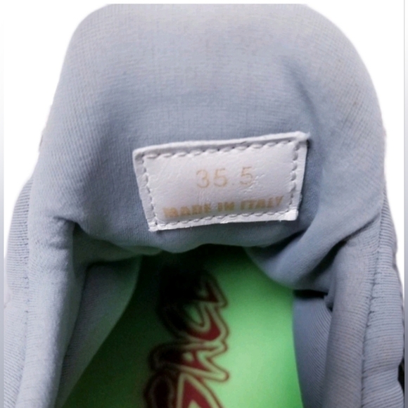 VersaceLeather Glitter Accents Sneakers EU 35.5 Wmns US Sz 5- 5.5 - Picture 7 of 7